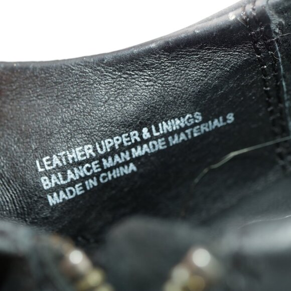 Born Womens Lorlei Boot Size 8 Black Leather Low Block Heel Harness Western Moto - Picture 12 of 12